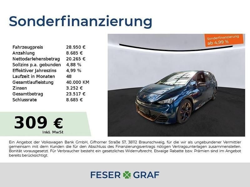 Gebraucht Cupra Born e-Boost 169 kW (231 PS) 2024 Aurora blue metallic Kleinwagen