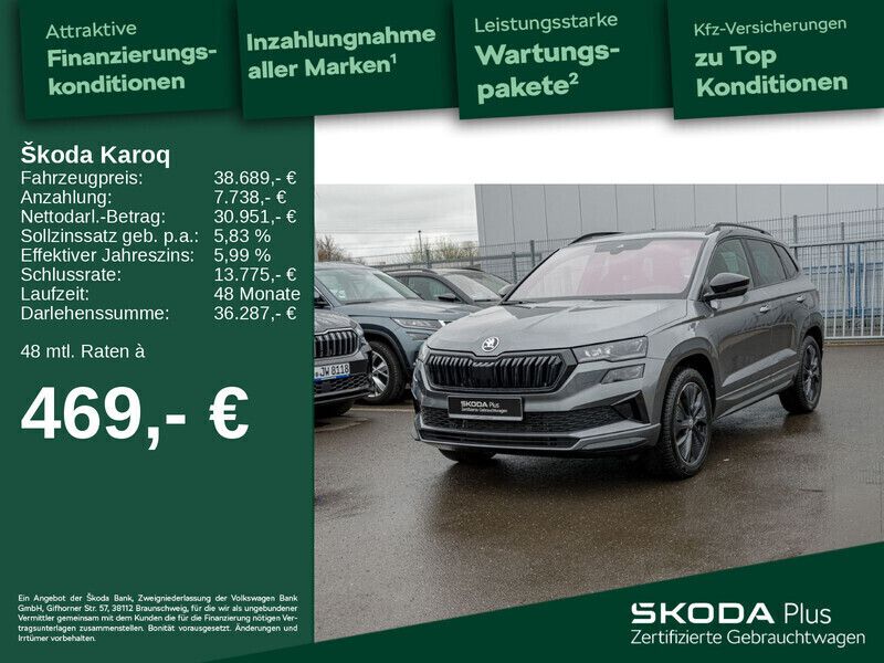 Andere farbe Gebraucht 2024 Skoda Karoq SportLine SUV | 38.689 € (Fairer Preis) - Bild 1/4