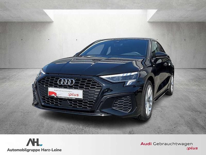 Schwarz Gebraucht 2024 Audi A3 Sportback S-Line Limousine | 35.499 € (Guter Preis) - Bild 1/4