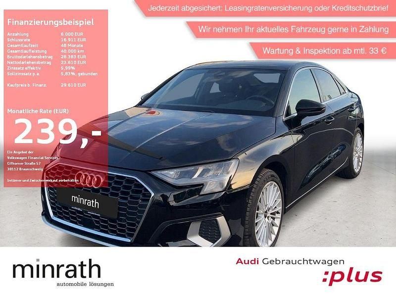 Schwarz Gebraucht 2024 Audi A3 Advanced Plus Limousine | 29.610 € (Fairer Preis) - Bild 1/4