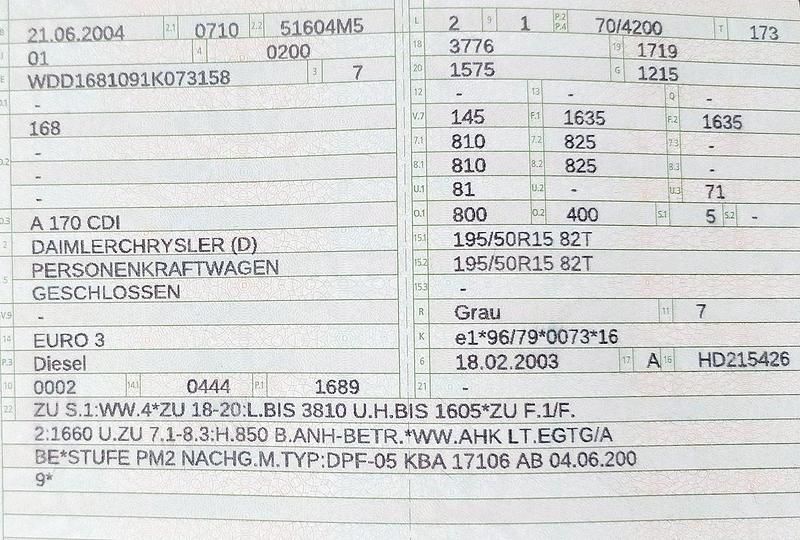 Silber Gebraucht 2004 Mercedes A200 Kombi | 600 € - Bild 1/4