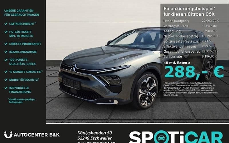 Grau Gebraucht 2022 Citroën C5 X PureTech Limousine | 22.990 € (Superpreis) - Bild 1/4
