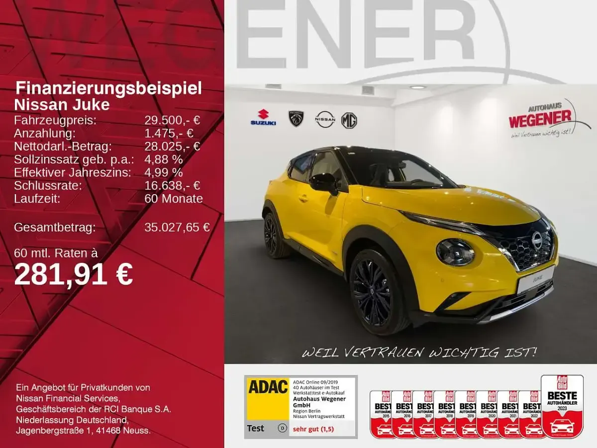 Gebraucht Nissan Juke 360º 143 PS (105 kW) 2025 Iconic yellow/ black SUV