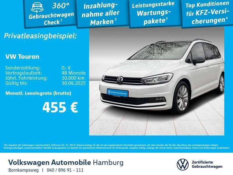 0q pure white Gebraucht 2023 VW Touran Highline Van / Kleinbus | 37.888 € (Etwas zu teuer) - Bild 1/3