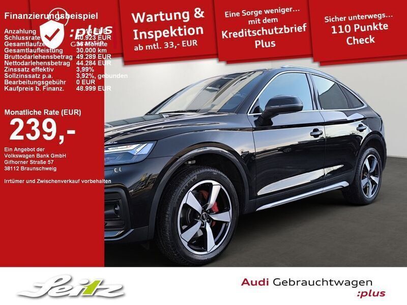 Mythosschwarz metallic Gebraucht 2024 Audi Q5 Sportback Advanced Plus SUV | 48.999 € (Fairer Preis) - Bild 1/3