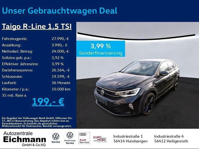 Gebraucht VW Taigo R-line 150 PS (110 kW) 2023 Schwarz SUV