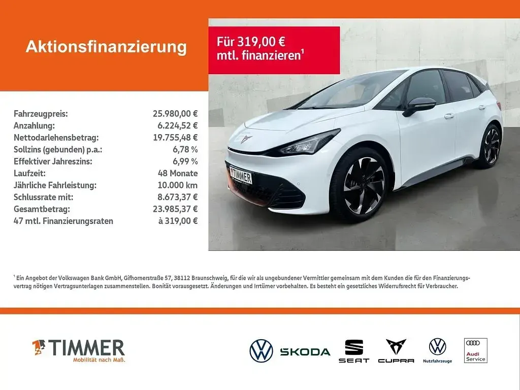 Gebraucht Cupra Born 169 kW (231 PS) 2022 Weiß Kleinwagen