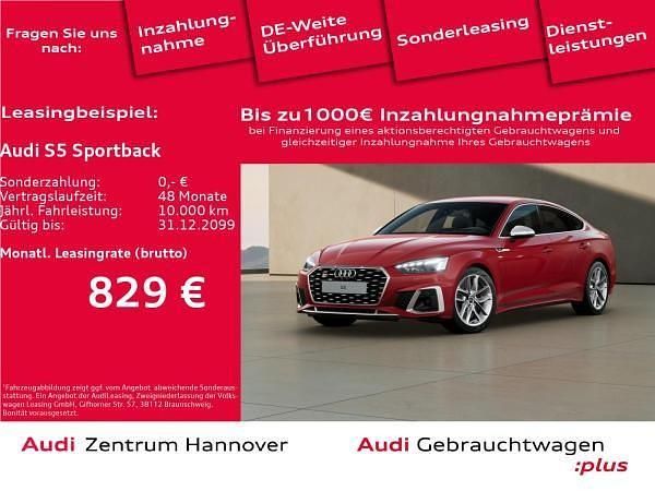 Rot (y1 tangorot metallic) Gebraucht 2023 Audi S5 Sportback Ambiente Kleinwagen | 55.991 € (Fairer Preis) - Bild 1/4