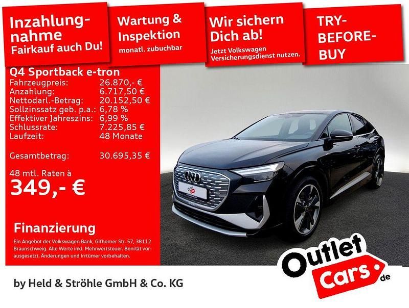 Schwarz Gebraucht 2022 Audi Q4 Sportback e-tron S-Line SUV | 26.870 € (Superpreis) - Bild 1/3