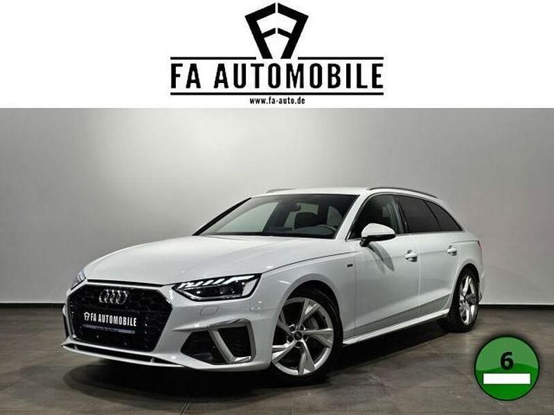 Gletscherweiß metallic (metallic) Gebraucht 2023 Audi A4 S-Line Kombi | 36.479 € (Fairer Preis) - Bild 1/4