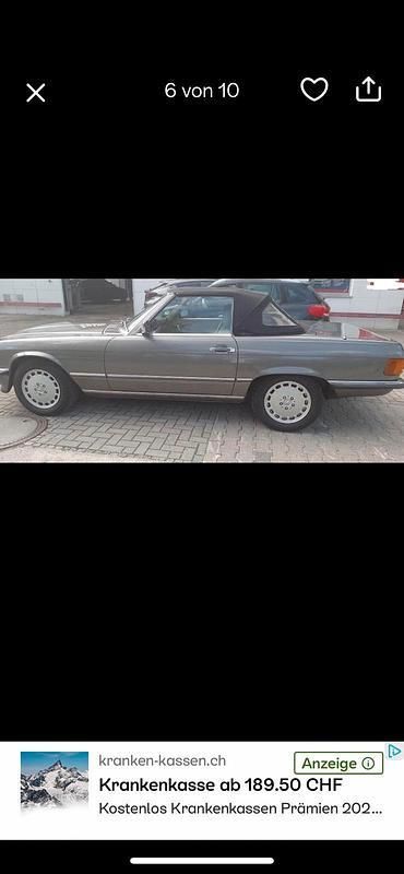 Grau Gebraucht 1986 Mercedes SL420 Cabrio | 62.500 € - Bild 1/4