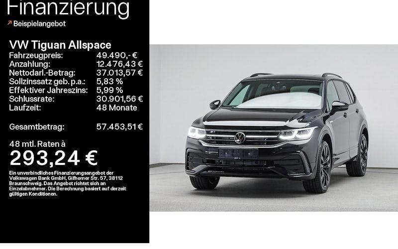 Schwarz Gebraucht 2025 VW Tiguan Allspace R-line SUV | 49.490 € (Teuer) - Bild 1/4