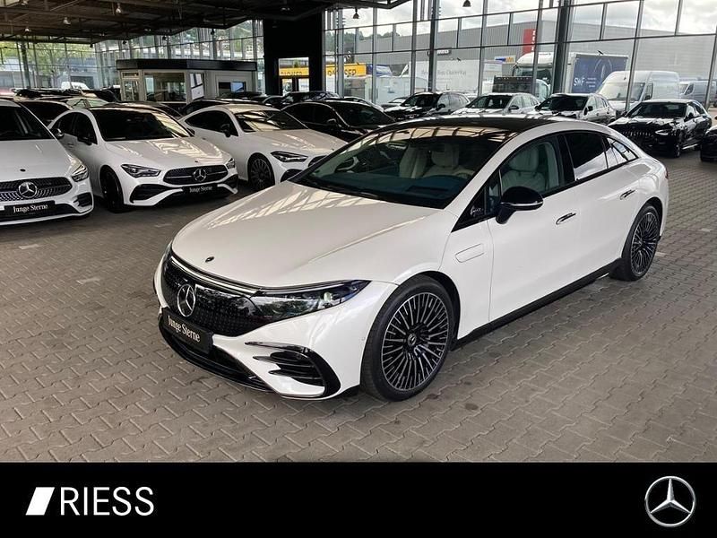 Manufaktur diamantweiß bright Gebraucht 2022 Mercedes EQS580 Premium Plus Limousine | 68.800 € (Fairer Preis) - Bild 1/4