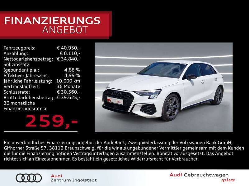 Ibisweiß Gebraucht 2024 Audi S3 Comfort Limousine | 40.950 € (Superpreis) - Bild 1/2