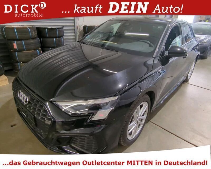 Schwarz Gebraucht 2022 Audi A3 Sportback e-tron S-Line Limousine | 25.950 € (Superpreis) - Bild 1/4