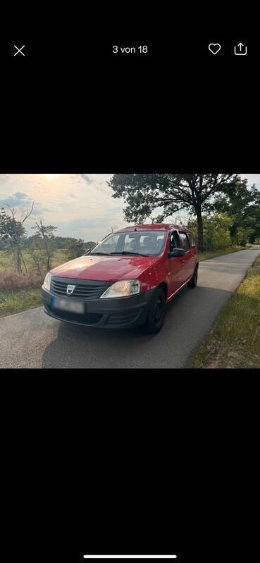 Rot Gebraucht 2009 Dacia Logan MCV Kombi | 1.000 € (Superpreis) - Bild 1/4