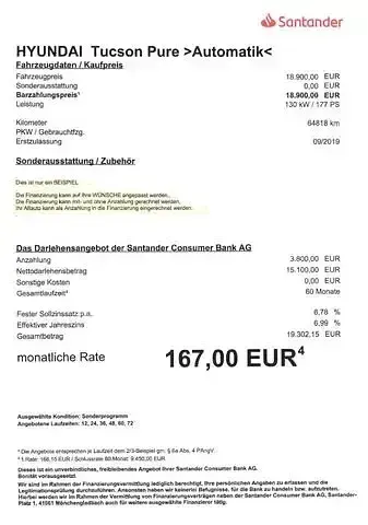 Gebraucht Hyundai Tucson Pure 177 PS (130 kW) 2019 Weiß SUV