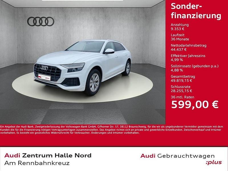 Gletscherweiß metall Gebraucht 2022 Audi Q8 Ambiente SUV | 53.790 € (Superpreis) - Bild 1/4