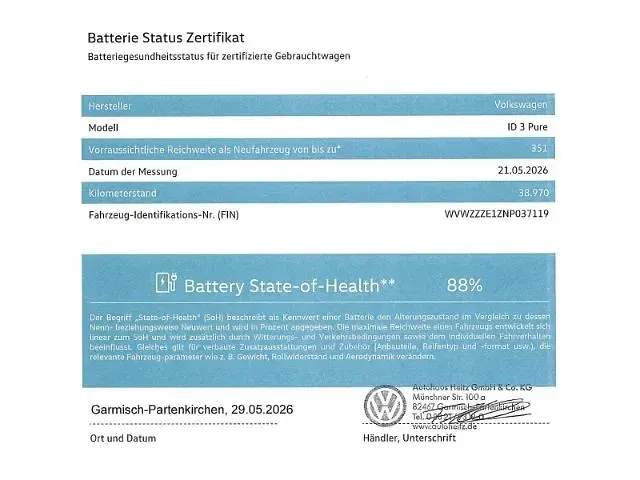 Gebraucht VW ID.3 Pure 110 kW (150 PS) 2022 Mondsteingrau Kleinwagen