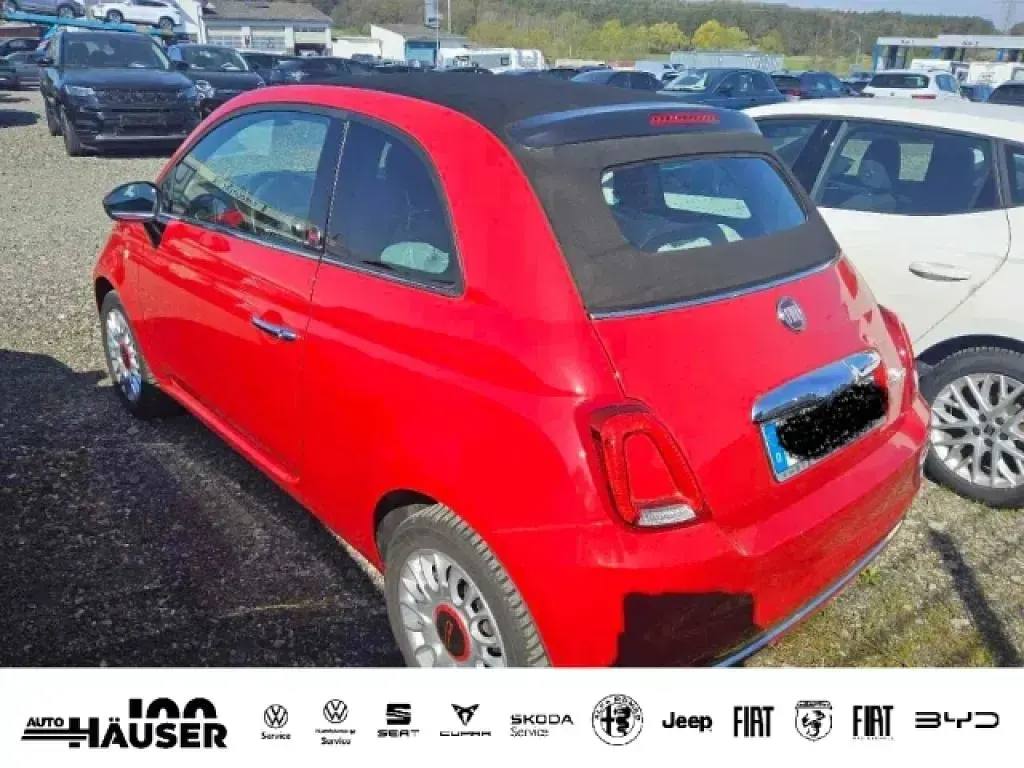 Usata Fiat 500C 69 CV (50 kW) 2022 Rosso Cabrio