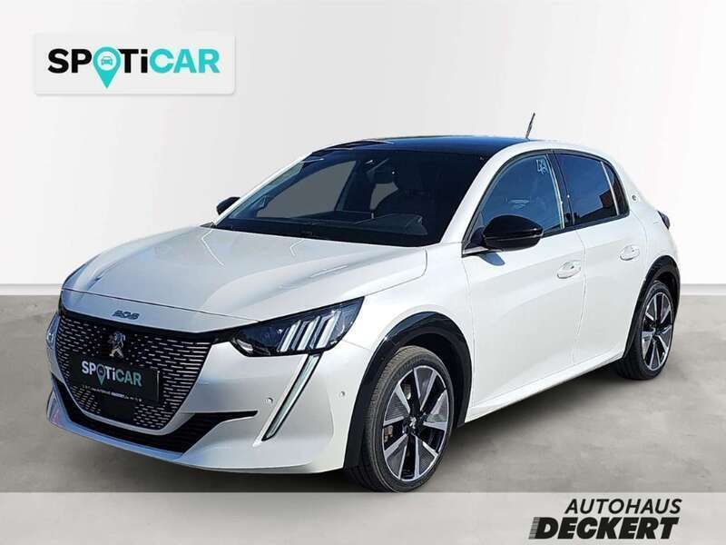 Weiss Gebraucht 2020 Peugeot e-208 GT Kleinwagen | 15.590 € (Fairer Preis) - Bild 1/4