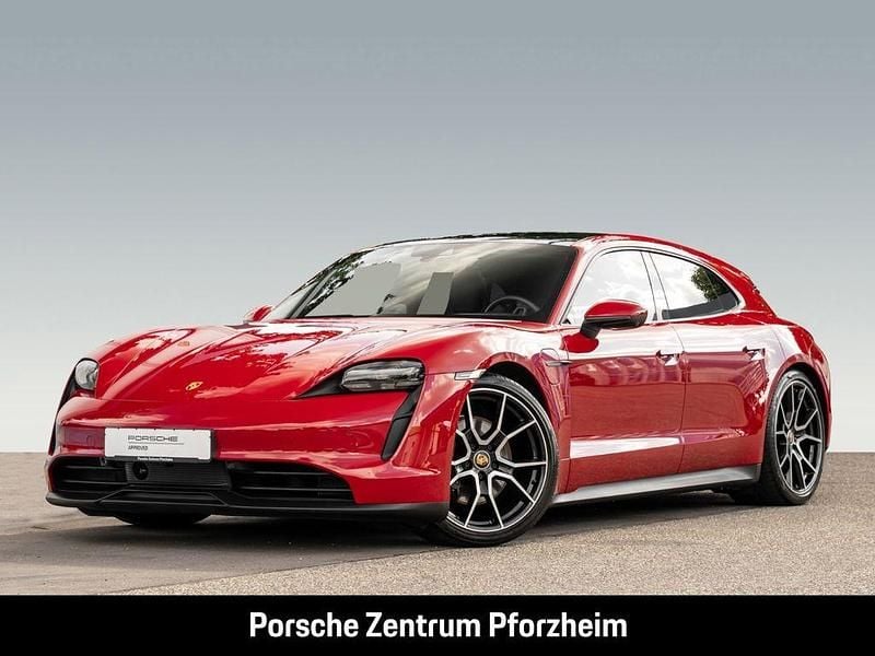 Rot Gebraucht 2022 Porsche Taycan Sport Turismo Limousine | 64.480 € (Fairer Preis) - Bild 1/4