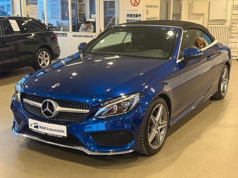 Blau Gebraucht 2017 Mercedes C200 Cabrio | 26.490 € (Fairer Preis) - Bild 1/4