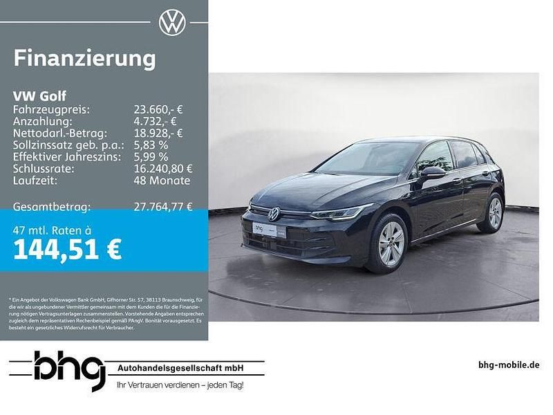 Gebraucht VW Golf VIII Life 116 PS (85 kW) 2024 Schwarz Limousine
