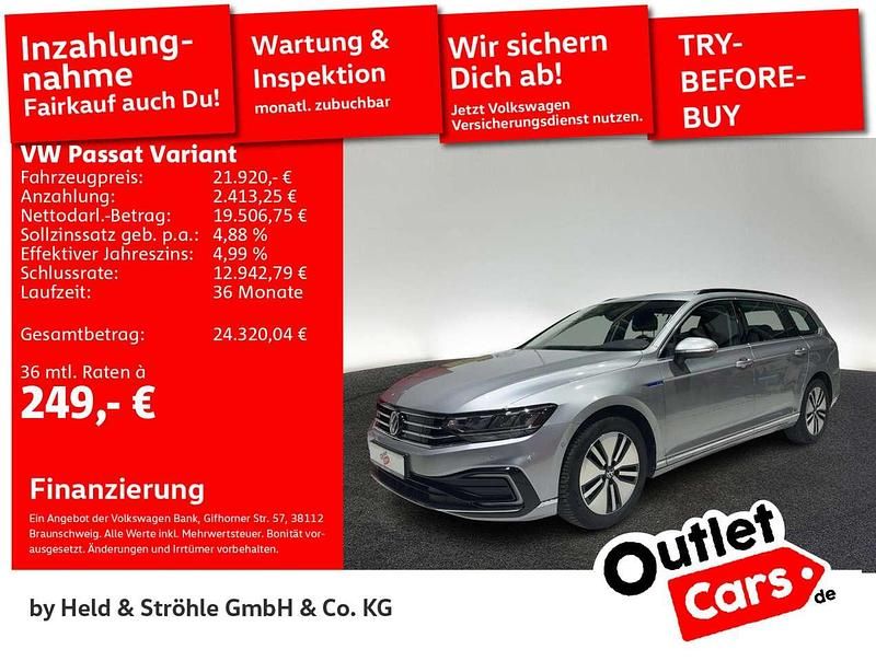 K2 pyritsilber metallic Gebraucht 2021 VW Passat GTE Kombi | 21.920 € (Superpreis) - Bild 1/3