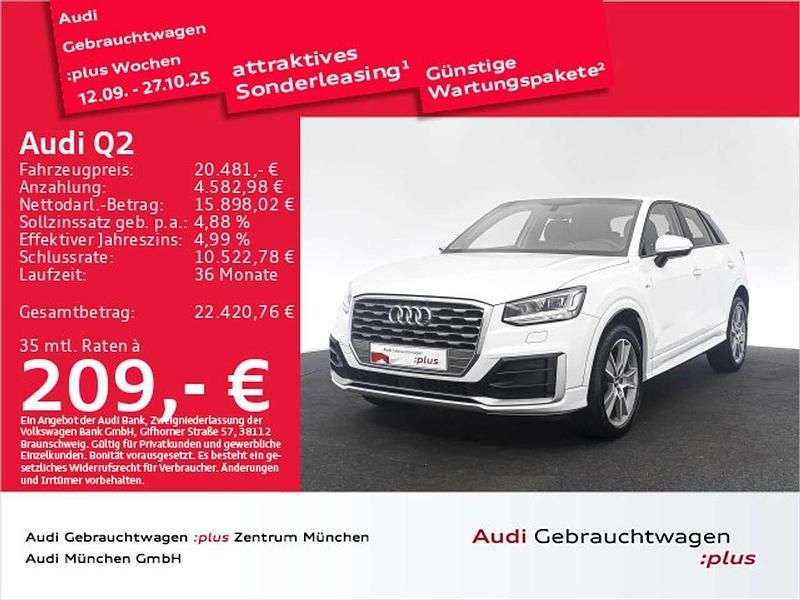 Gletscherweiß metallic Gebraucht 2020 Audi Q2 Design SUV | 20.481 € (Fairer Preis) - Bild 1/2