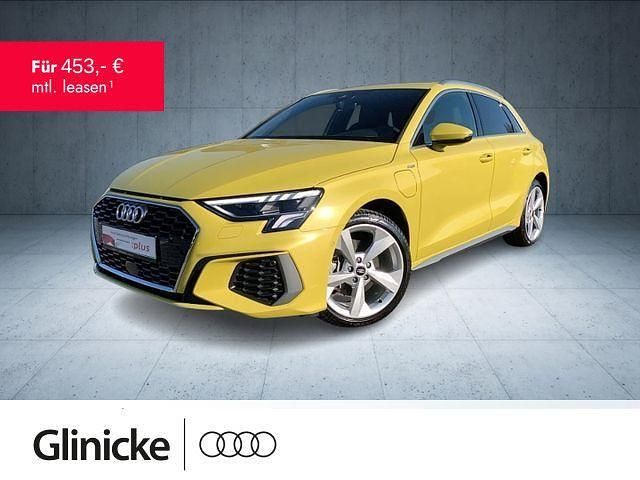 Gelb Gebraucht 2024 Audi A3 Sportback e-tron S-Line Limousine | 38.460 € (Teuer) - Bild 1/4