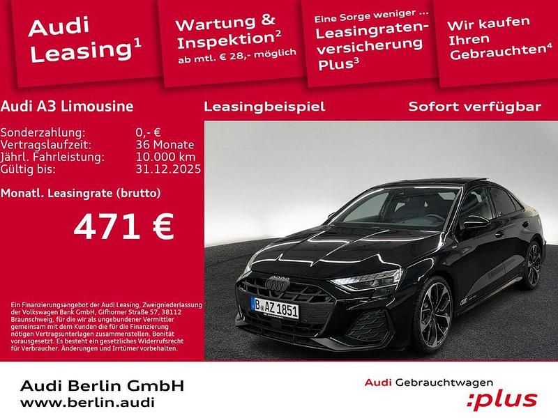Gebraucht Audi A3 S-Line 150 PS (110 kW) 2025 Mythosschwarz metallic Limousine