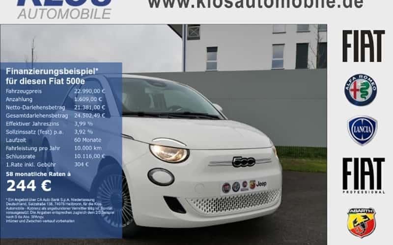 Gruen Gebraucht 2022 Fiat 500e Icon Limousine | 22.990 € - Bild 1/4