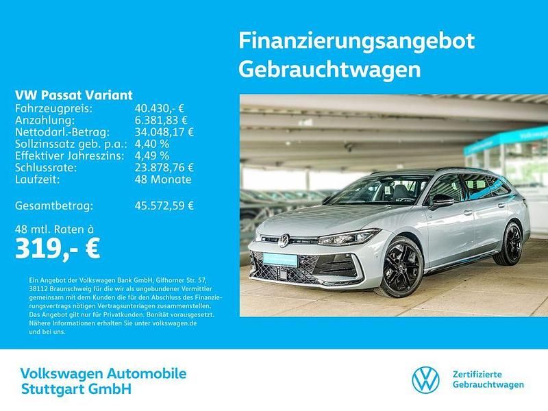 Oyster silver metallic Gebraucht 2024 VW Passat R-line Kombi | 40.430 € (Guter Preis) - Bild 1/4