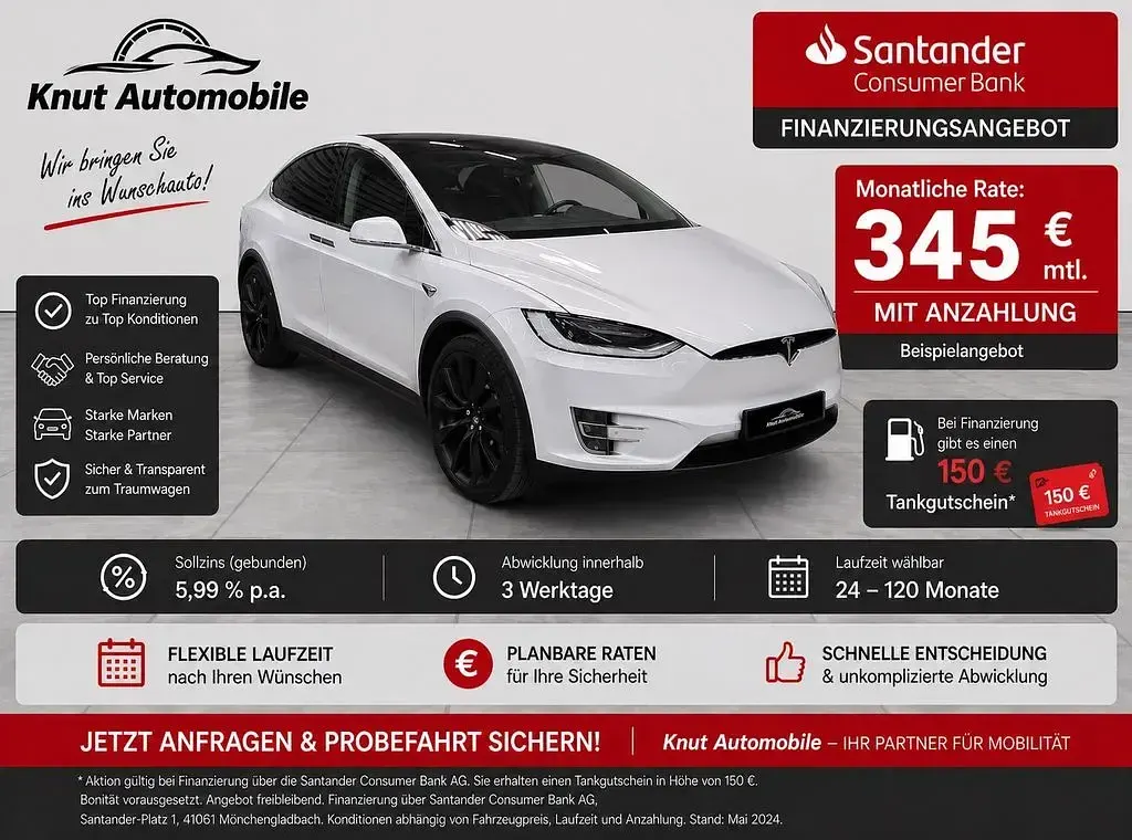 Usata Tesla Model X 386 kW (525 CV) 2016 Bianco SUV