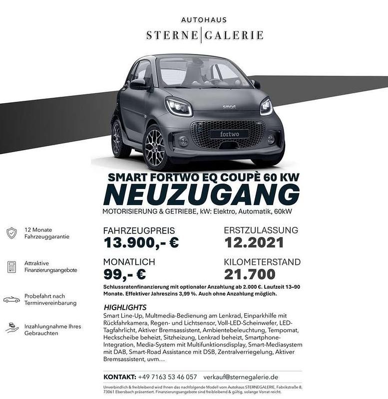 Gebraucht Smart ForTwo Electric Drive 60 kW (82 PS) 2021 Schwarz Coupé
