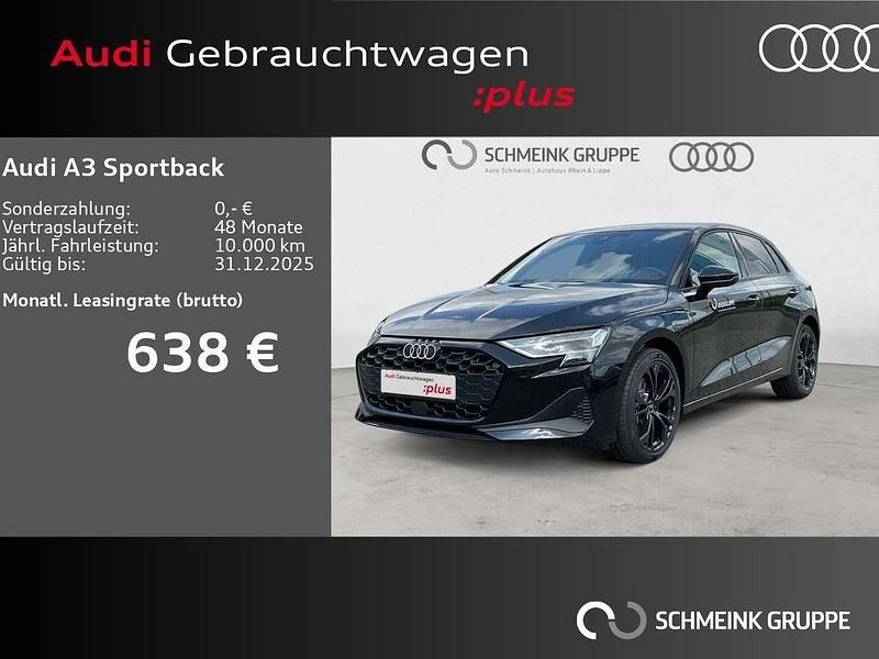 Mythosschwarz metallic Gebraucht 2025 Audi A3 Sportback e-tron Ambiente Kleinwagen | 46.480 € - Bild 1/3