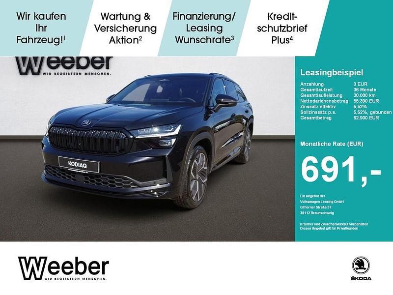 Schwarz Neu 2025 Skoda Kodiaq SportLine SUV | 55.390 € (Teuer) - Bild 1/4