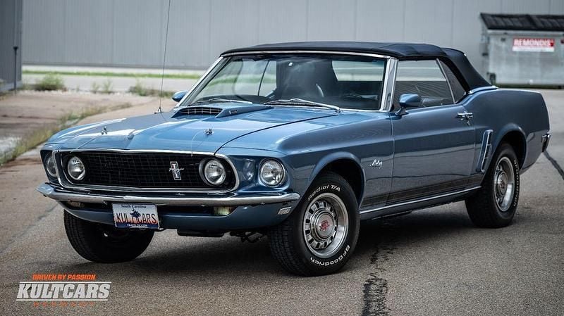 Blau Gebraucht 1969 Ford Mustang Convertible Cabrio | 149.900 € - Bild 1/4