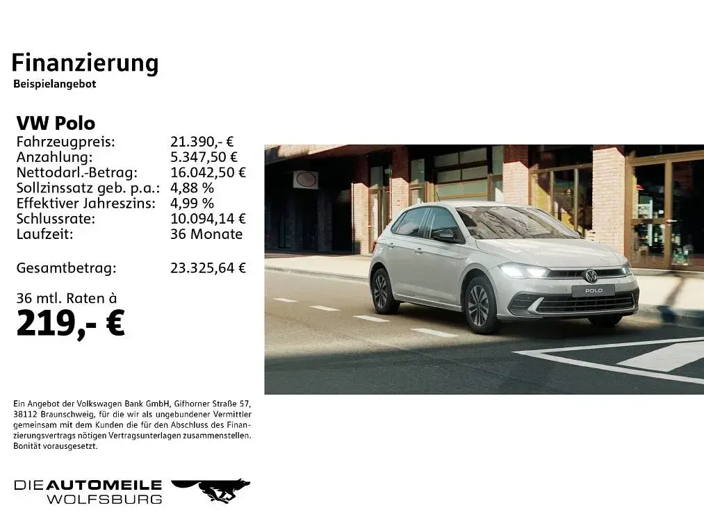 Neu VW Polo 95 PS (69 kW) 2026 Ascotgrau Kleinwagen