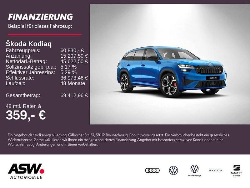 Raceblau metallic Neu 2025 Skoda Kodiaq RS SUV | 60.830 € (Etwas zu teuer) - Bild 1/4