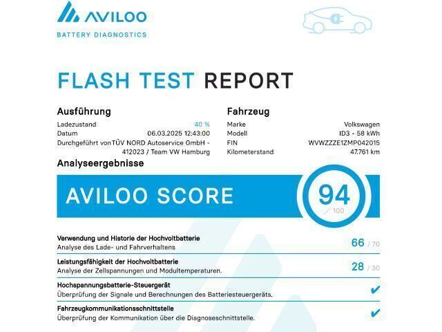 Gebraucht VW ID.3 Pro Performance 150 kW (204 PS) 2021 2y gletscherweiß metallic Kleinwagen