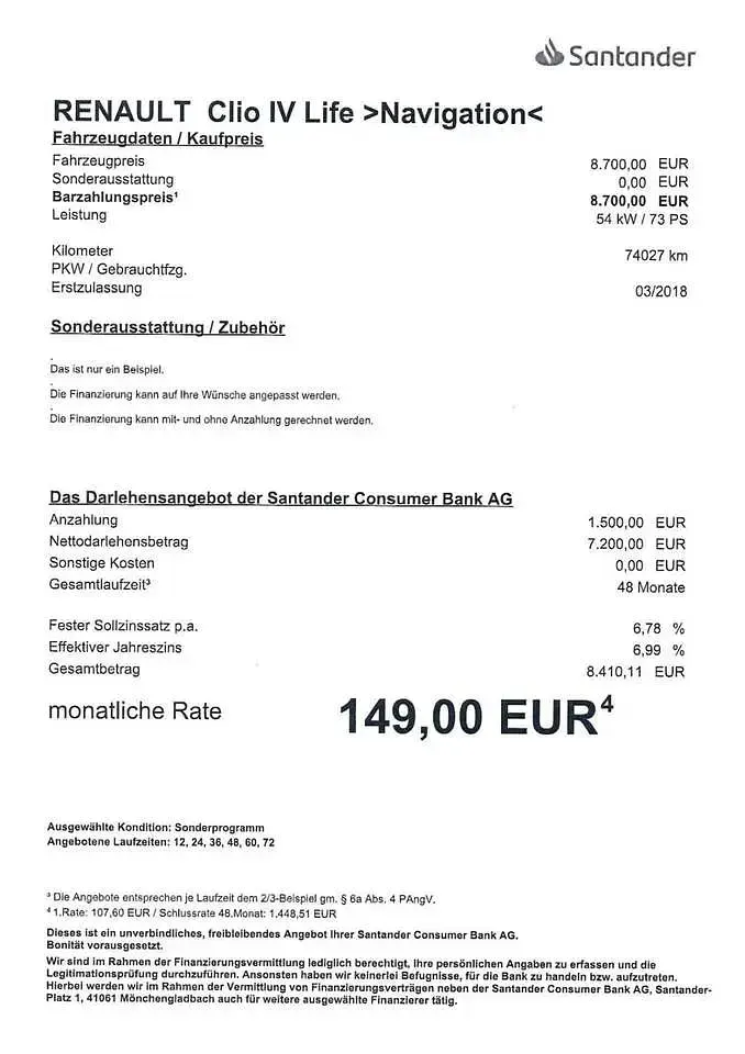 Gebraucht Renault Clio IV Life 73 PS (53 kW) 2018 Schwarz Limousine