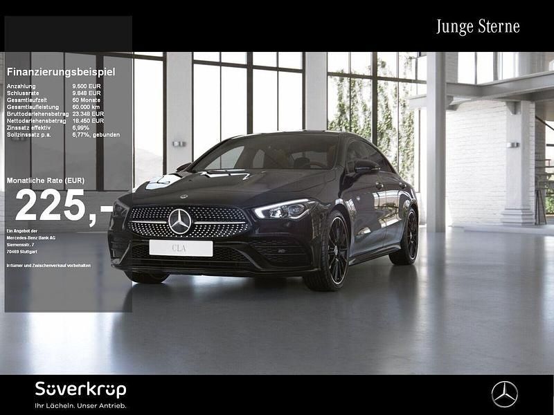 Schwarzlack kosmosschwarz (metallic) Gebraucht 2020 Mercedes CLA200 AMG Coupé | 27.950 € (Guter Preis) - Bild 1/2