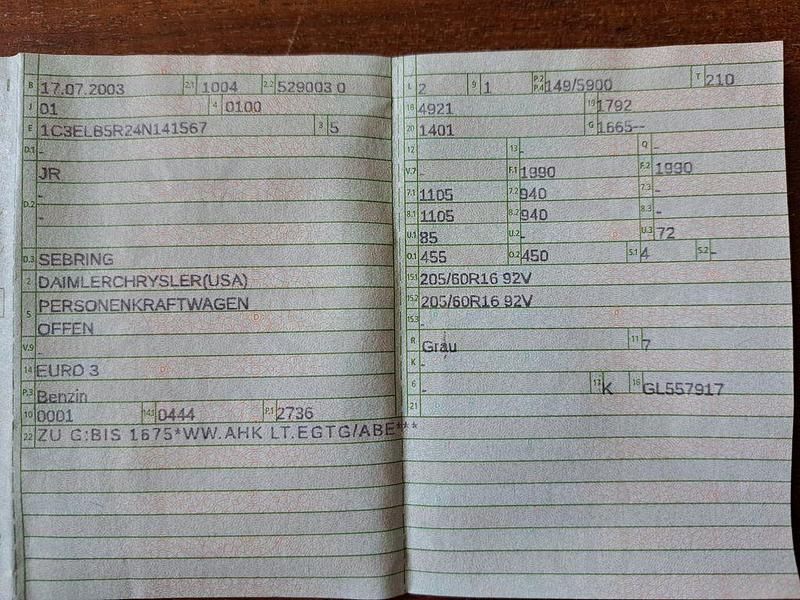 Gebraucht Chrysler Sebring Cabriolet 203 PS (149 kW) 2003 Silber Cabrio