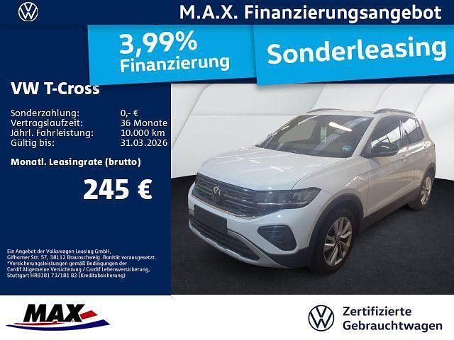 Weiß Gebraucht 2025 VW T-Cross Goal SUV | 23.379 € (Guter Preis) - Bild 1/3