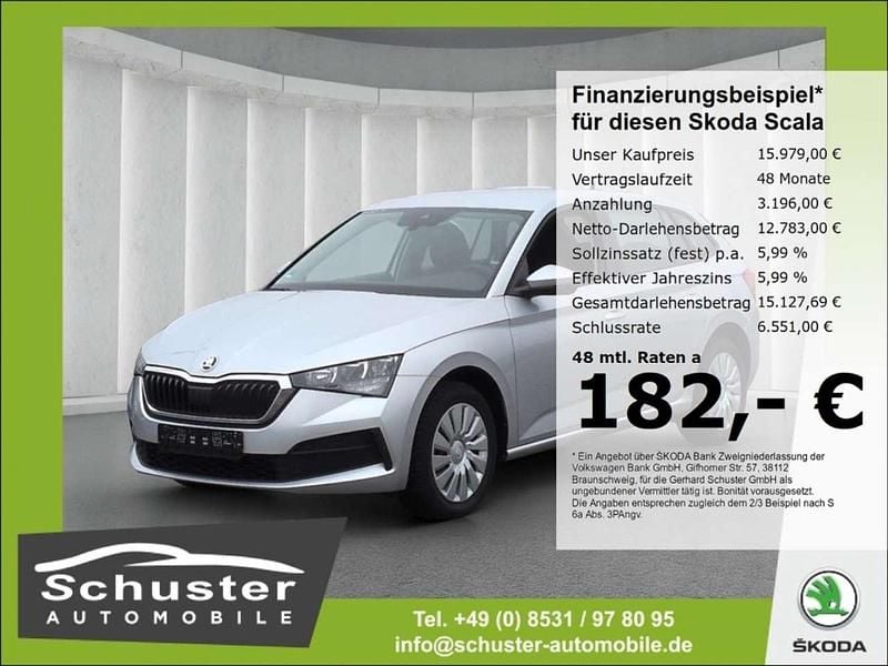 Brilliantsilber metallic (metallic) Gebraucht 2023 Skoda Scala Active Kleinwagen | 15.979 € (Fairer Preis) - Bild 1/4