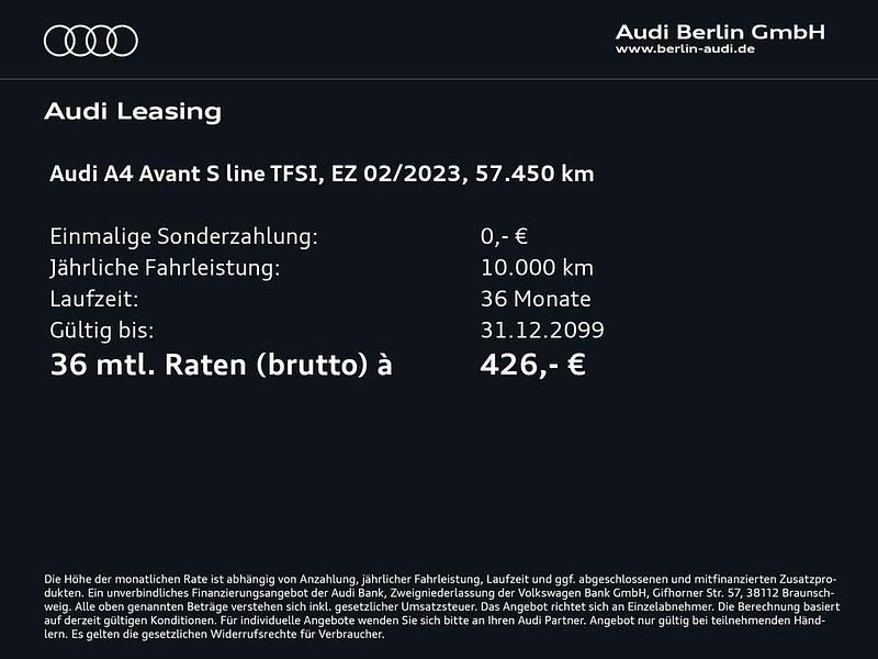 Gebraucht Audi A4 S-Line 150 PS (110 kW) 2023 Daytonagrau perleffekt Kombi
