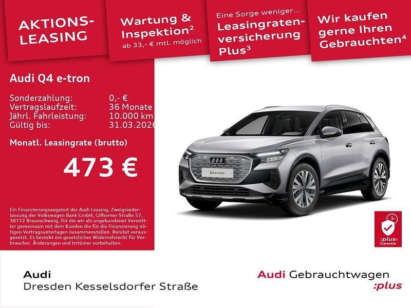 Florettsilber metallic Gebraucht 2025 Audi Q4 e-tron Sport SUV | 42.980 € (Guter Preis) - Bild 1/3