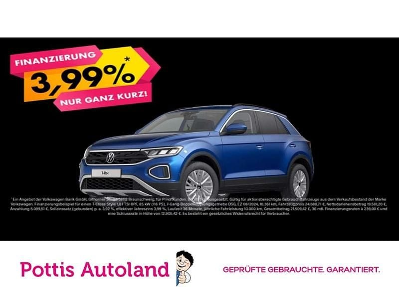 Blau Gebraucht 2022 VW T-Roc Life SUV | 24.922 € (Guter Preis) - Bild 1/4